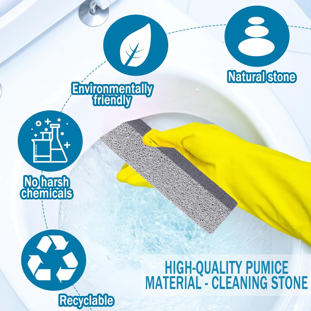 6 Pezzi Pietra Pomice per WC,Pietra di Pulizia per WC,Pumice Stone,Cleaning Block,adatto per la pulizia del bagno, della cucina, del lavandino e per la cura dei piedi