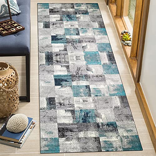Tapis de couloir moderne et lavable antidérapant de 40 à 100 cm de large