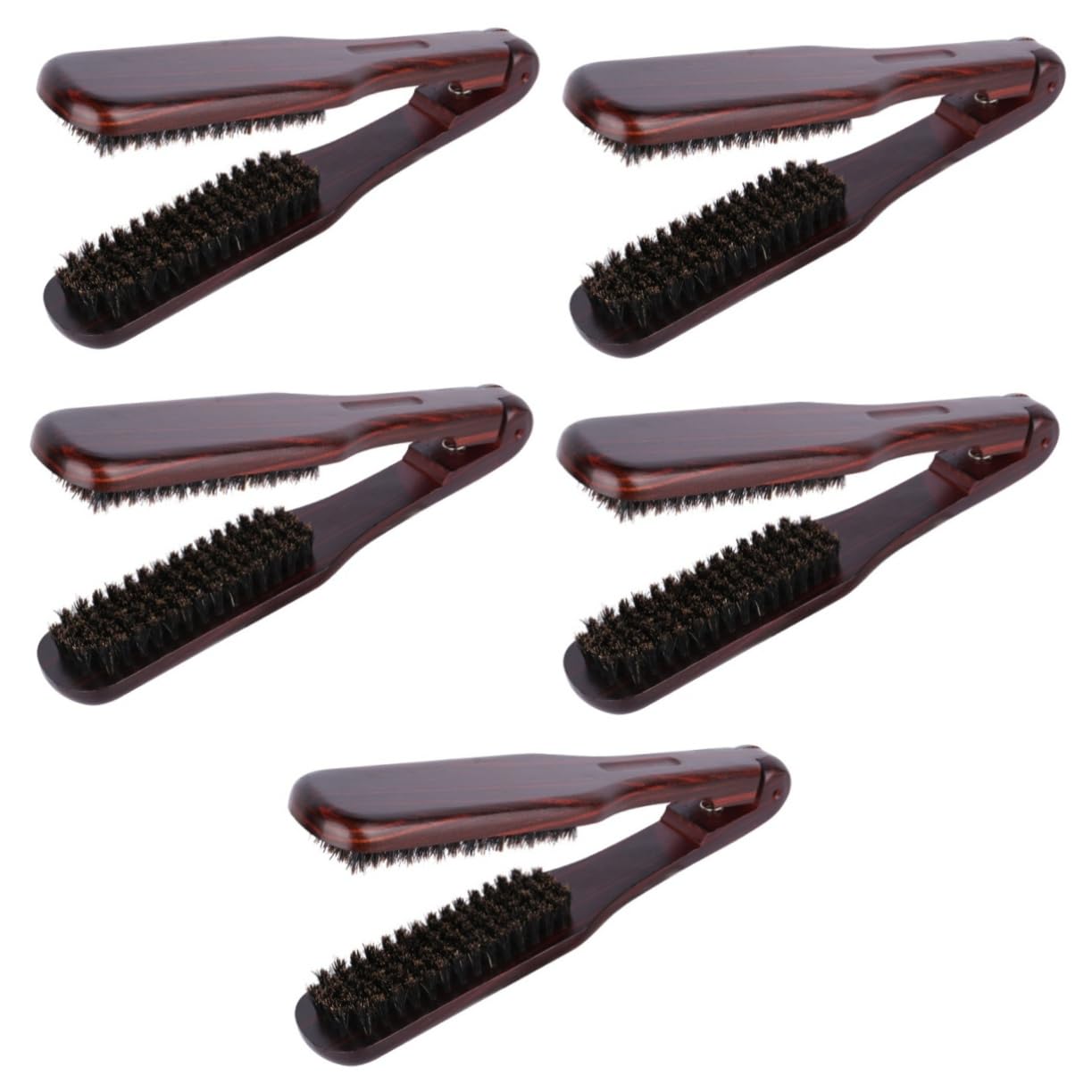 FRCOLOR 5 peines de raíles para peinar el cabello, alisador de pelo, cepillo alisador de pelo, peine de peinado para hombres, peines, plancha de pelo con cerdas de madera