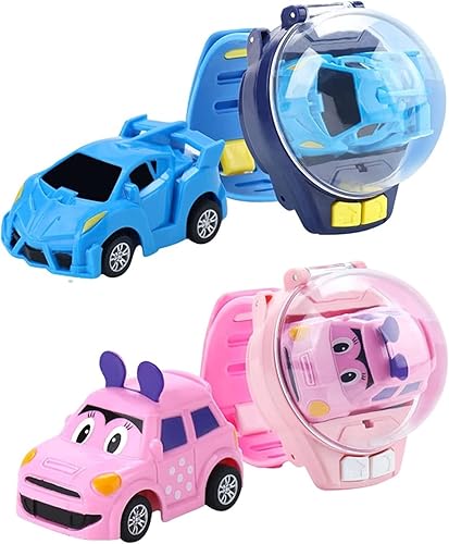 Miniatura 8 de Nuevo reloj de juguete de control remoto 2022, mini juguete de reloj con coche de control remoto de dibujos animados, reloj de carreras, auto de