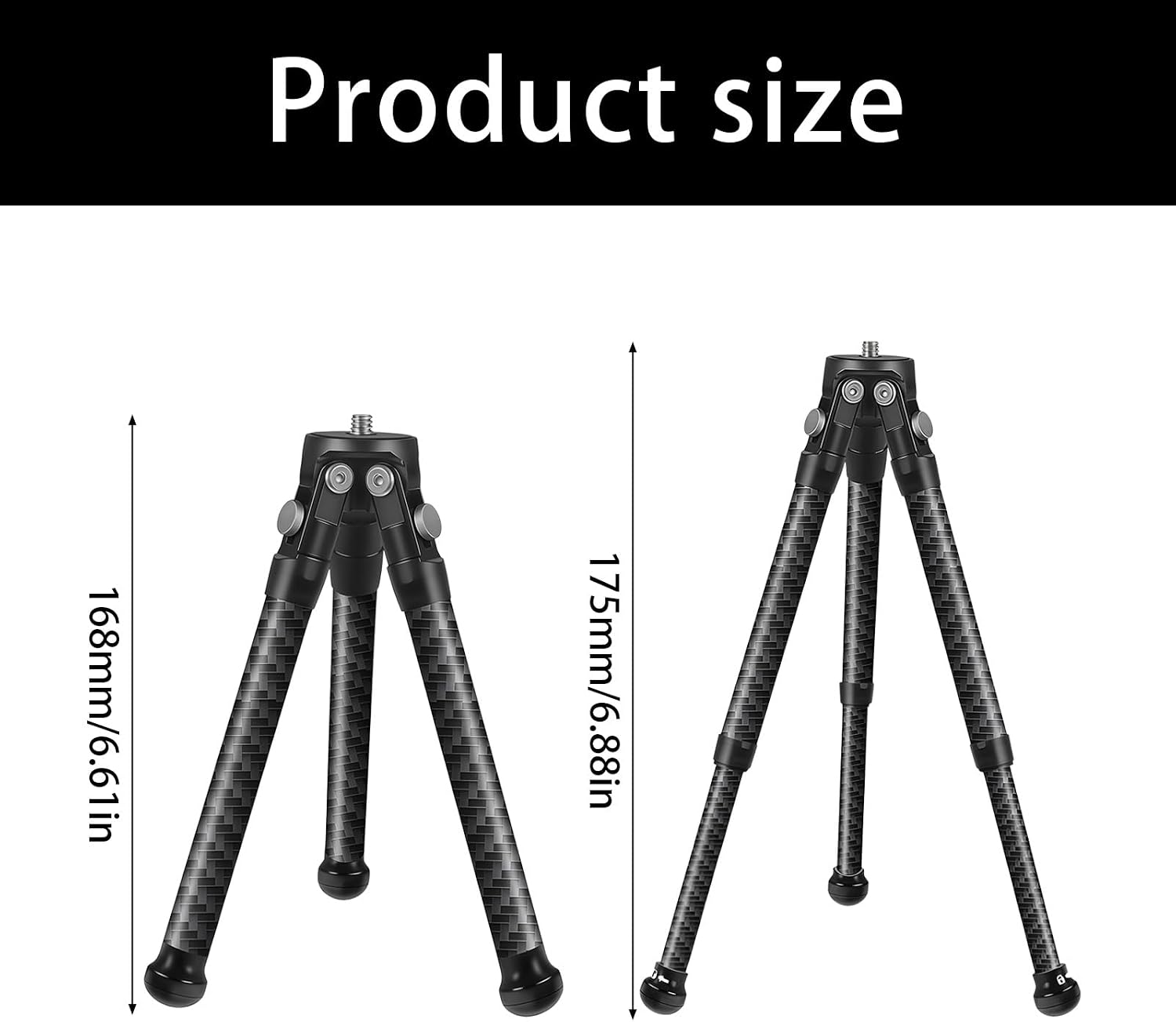 Metal Table Tripod with 1/4 Inch Screw, Vertical Recording-Support Handheld Bracket, Compact Pocket Tripod for Camera Cell Phone Action DSLR Microphone