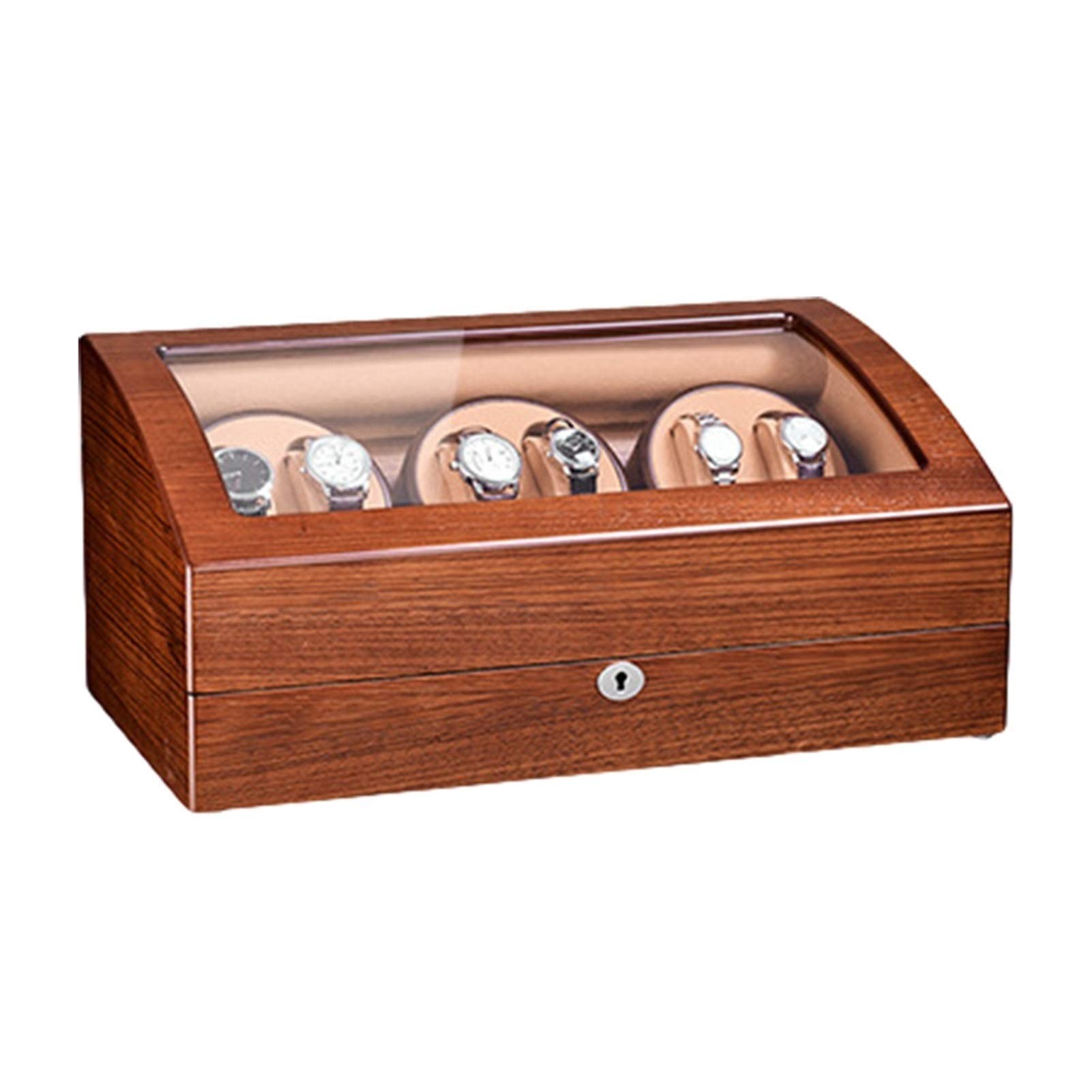 QUSYZD 6+7 Watch Winder Box for Automatic Watches with Quiet Motor Large Capacity Piano Finish Fit Lady Man Watches,