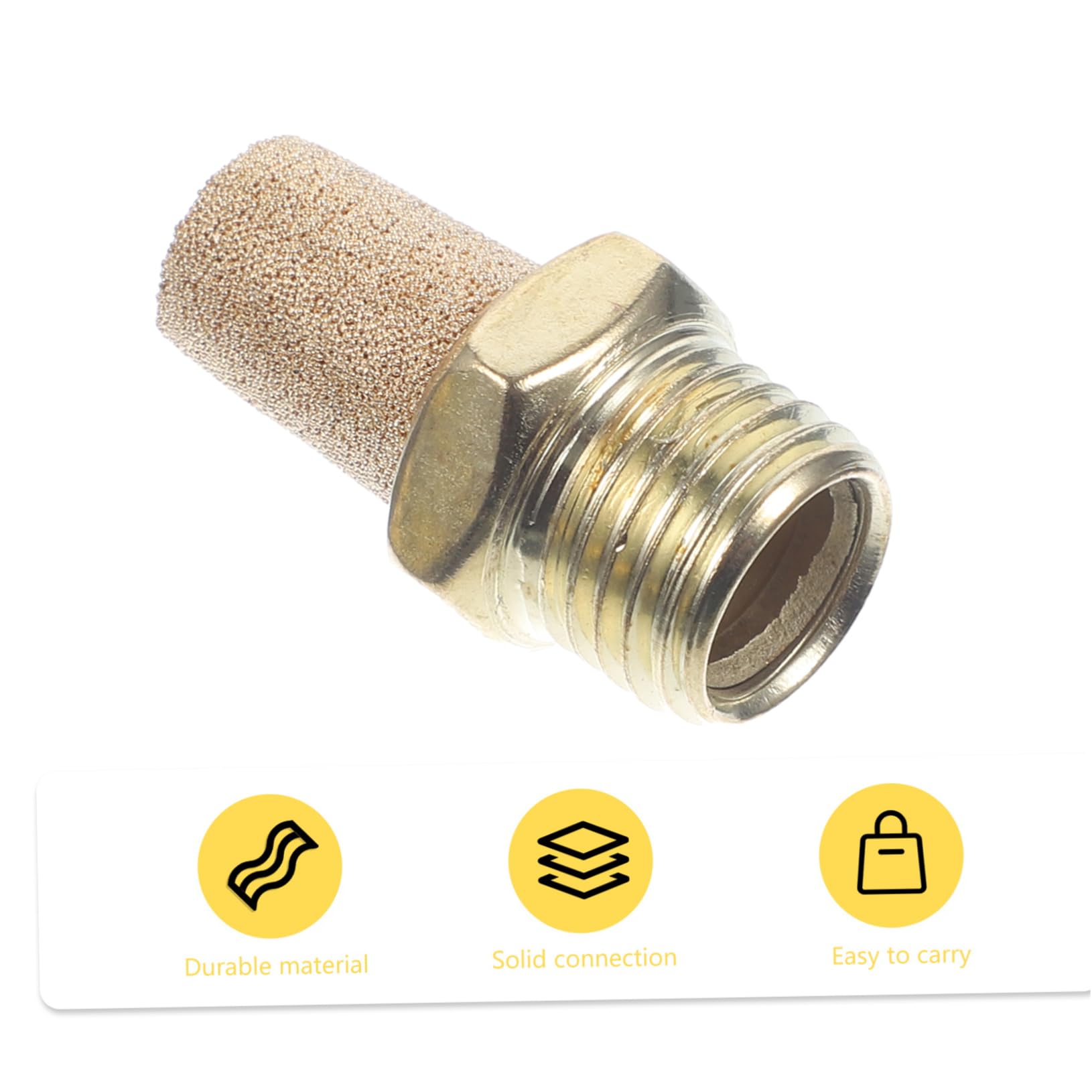 Yardenfun 8pièces Silencieux Pneumatique Pouce Cuivre Bruit Valve Électromagnétique Pour Raccord Air Comprimé