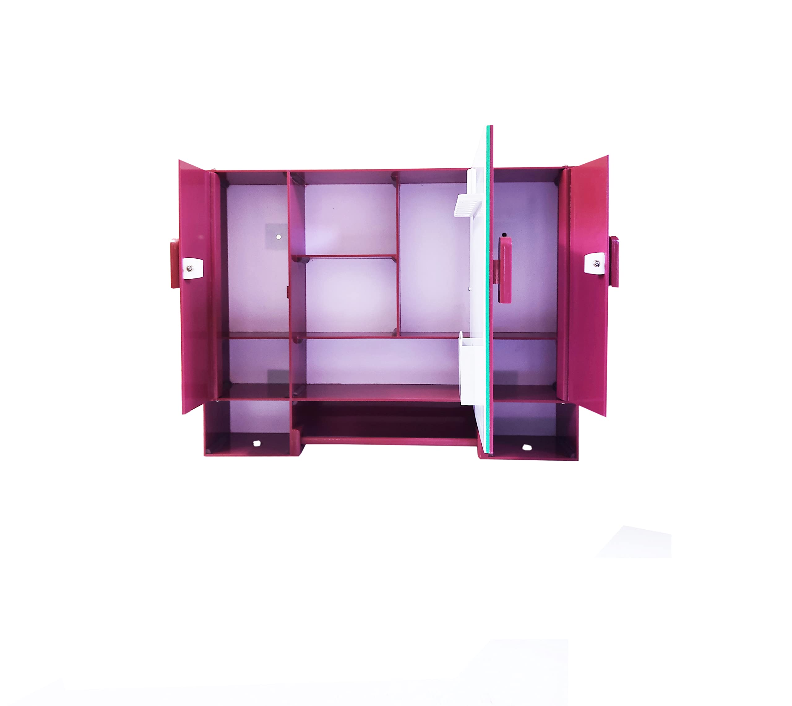WINACO Diplomat Burgundy Acrylic 20inch x 4 inch x 16 inch Bathroom Mirror Cabinet 1