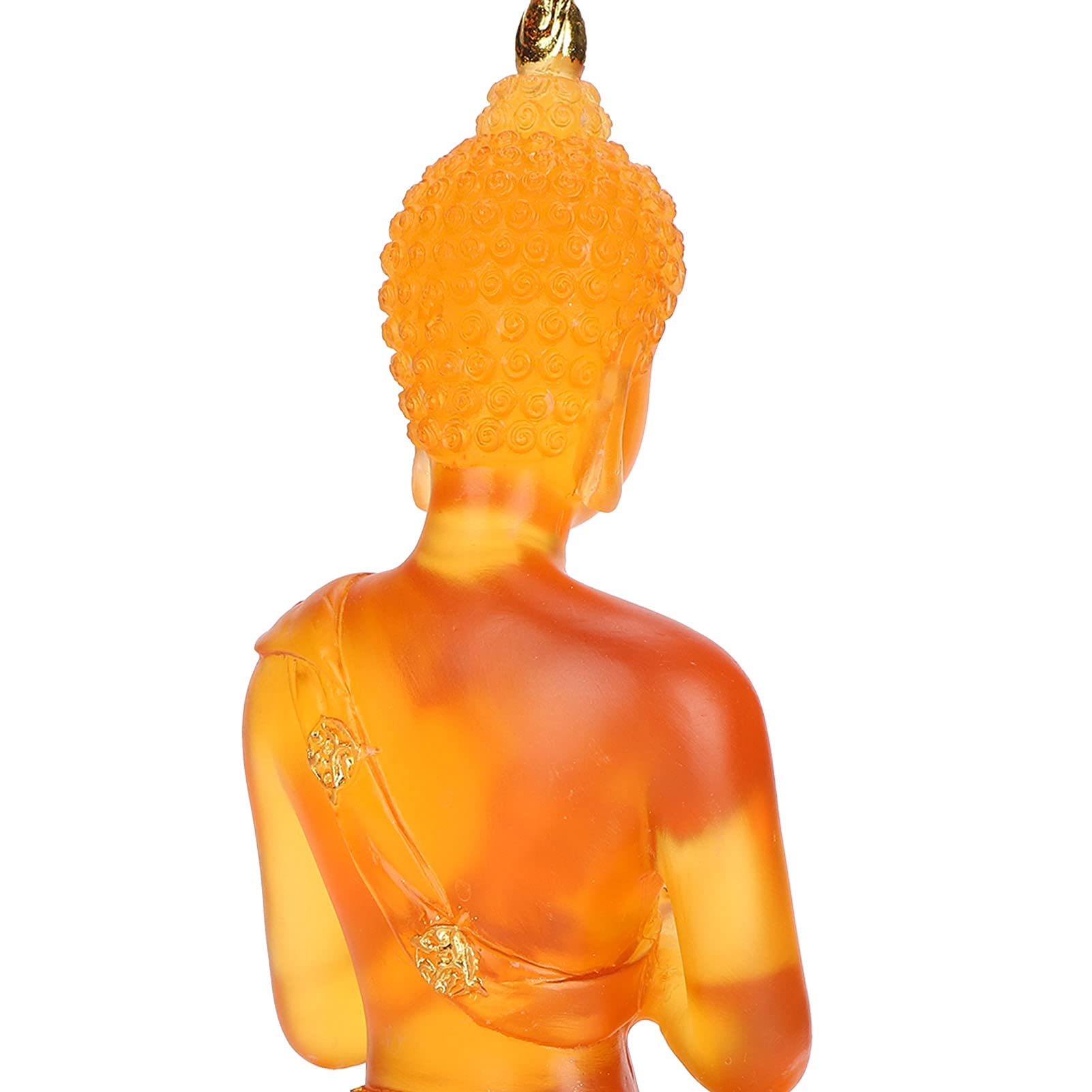 Statua del Buddha di Giada Seduto - Piccola Statuetta Trasparente in Resina
