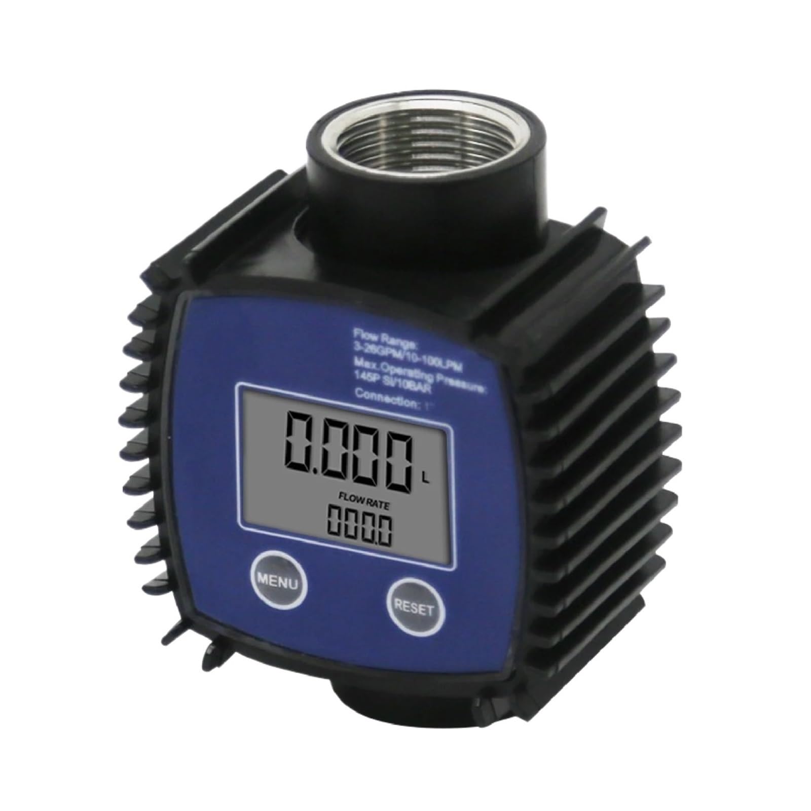 QfUxYYSLD K24 Digital Turbine Flow Meter Electronic Flow Sensor for Water Oil Liquid Transfer Measurement 1 Inch High Accuracy(PPS Insertion)