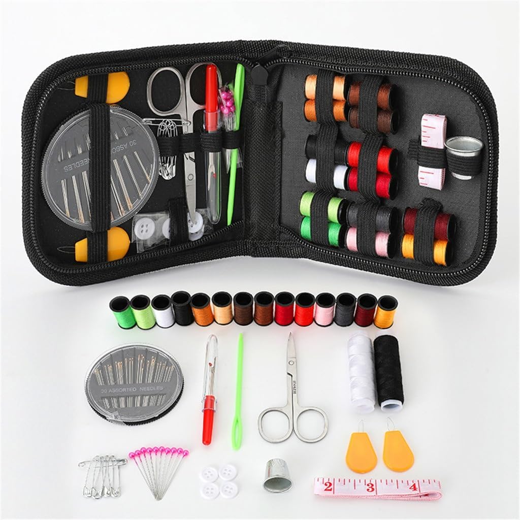 ASWRTYJO Household Portable Sewing Box 72-Piece Sewing Kit Hand Sewing Sewing Kit Sewing Storage Tool