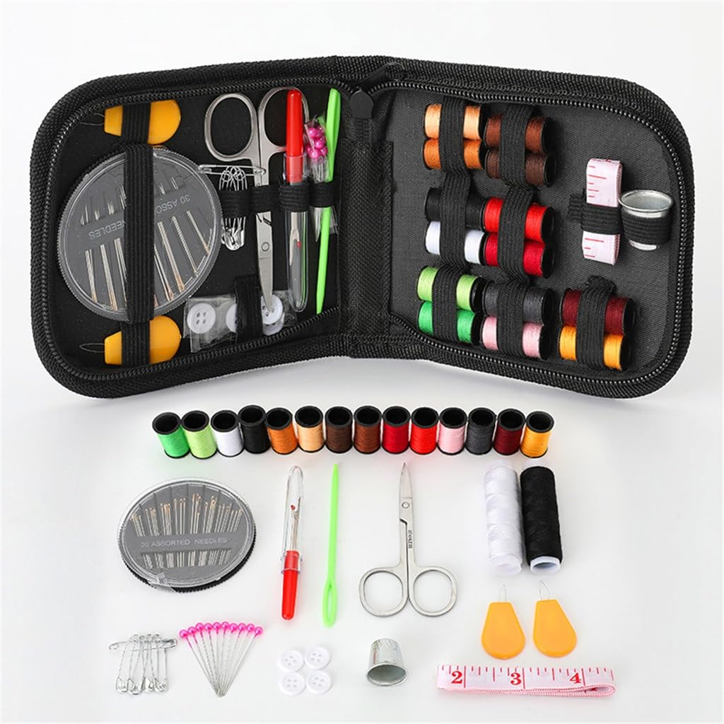 JFDBGU Caja de Costura portátil for el hogar, Kit de Costura de 72 Piezas, Kit de Costura a Mano, Herramienta de Almacenamiento de Costura