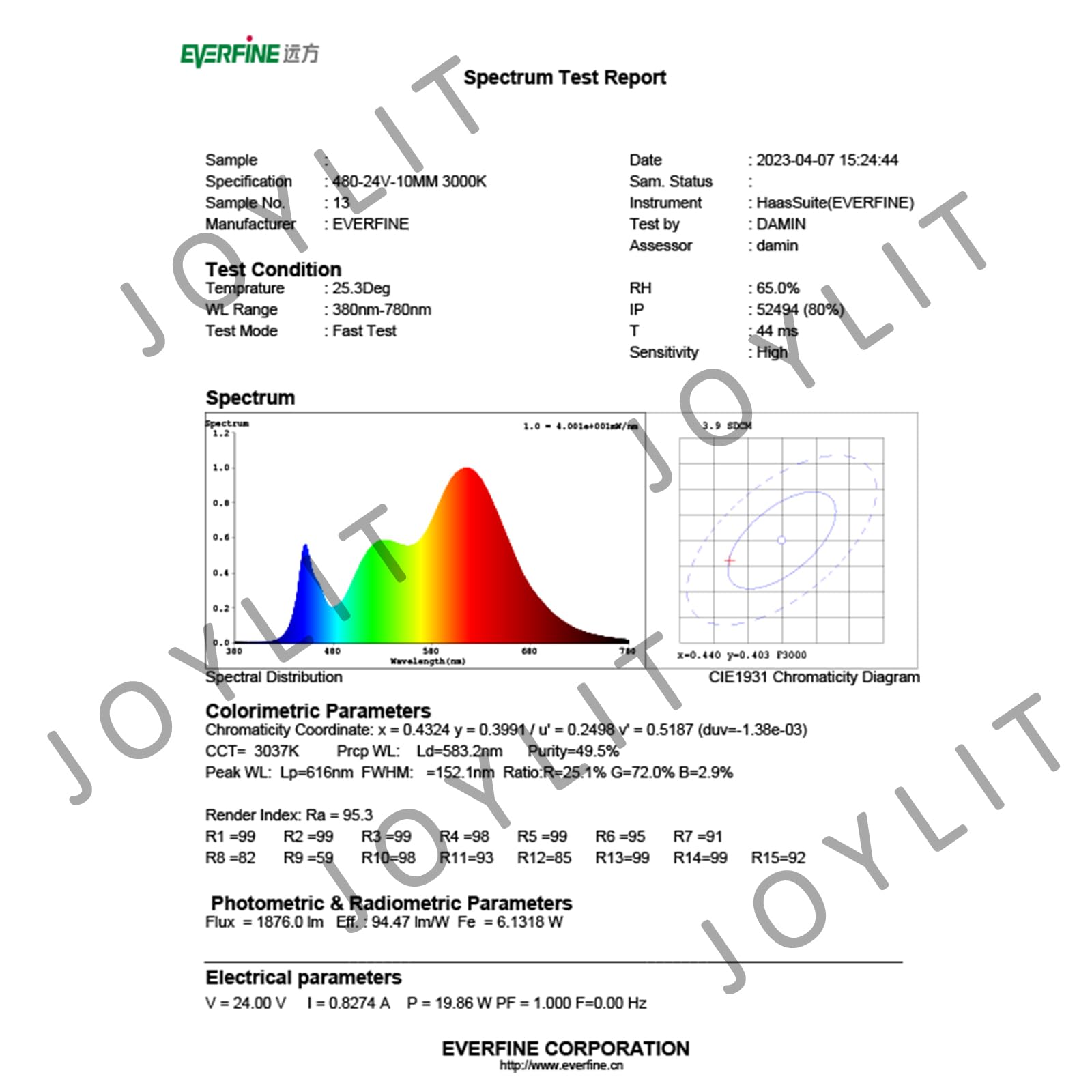 JOYLIT 24V COB LED Streifen 5M 3000K Warm Weiß 480LEDs/M IP65 Wasserdicht, CE UL ProLED 18W/M 9510LM Sehr Hell CRI 95+ Ohne Punkte Dimmbar LED Band für Gewerbe, Haushalt (Netzteil Nicht Enthalten) | CE UL, CRI 95+ 480LEDs/m punktlos, dimmbar, warmweiß, se
