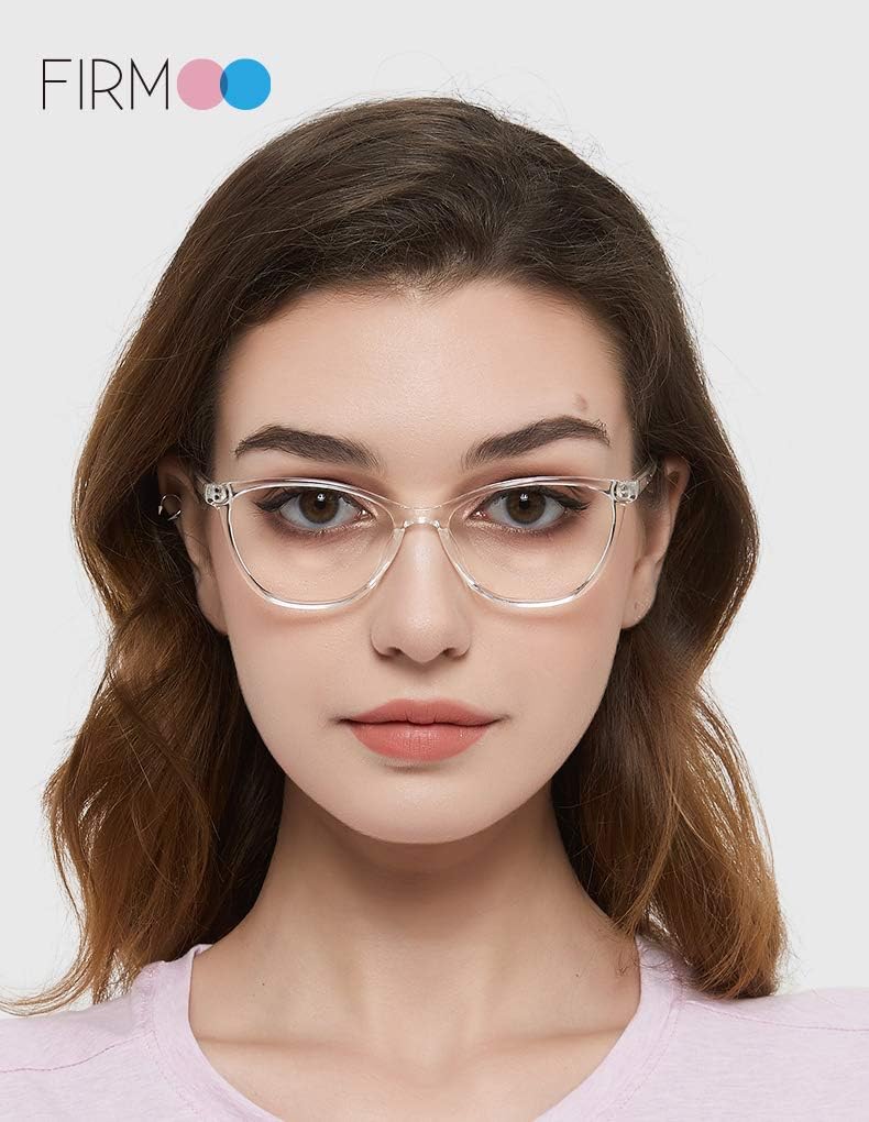 Exclusive Discount 50% Price Firmoo Blue Light Blocking Glasses,Anti Eyestrain Anti Headache, Vintage Cateye TR Clear Computer Glasses for Women, for Contact Wearers(Small/Narrow Face)