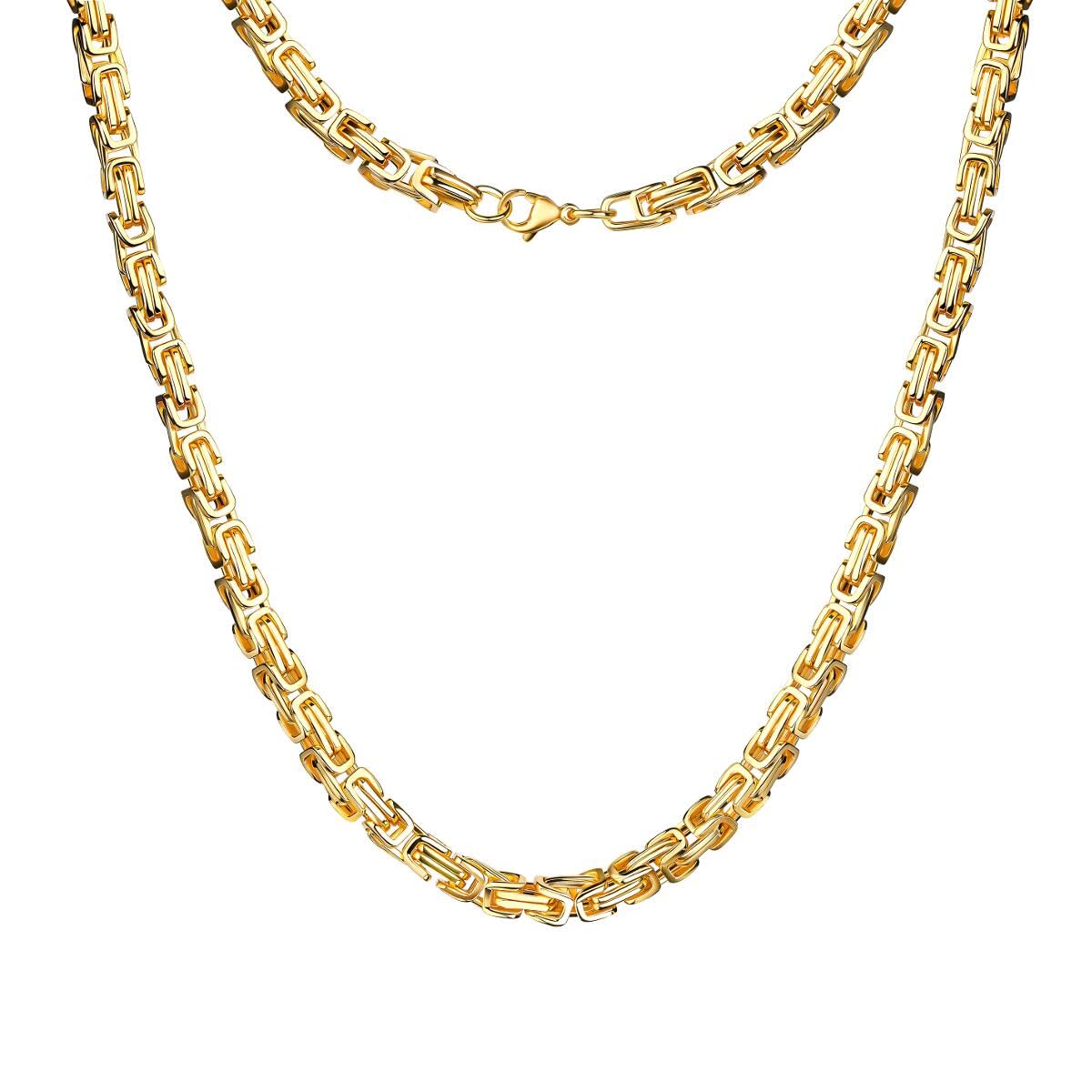 18 Karaat gouden platte Koningsketting - 53,8 cm