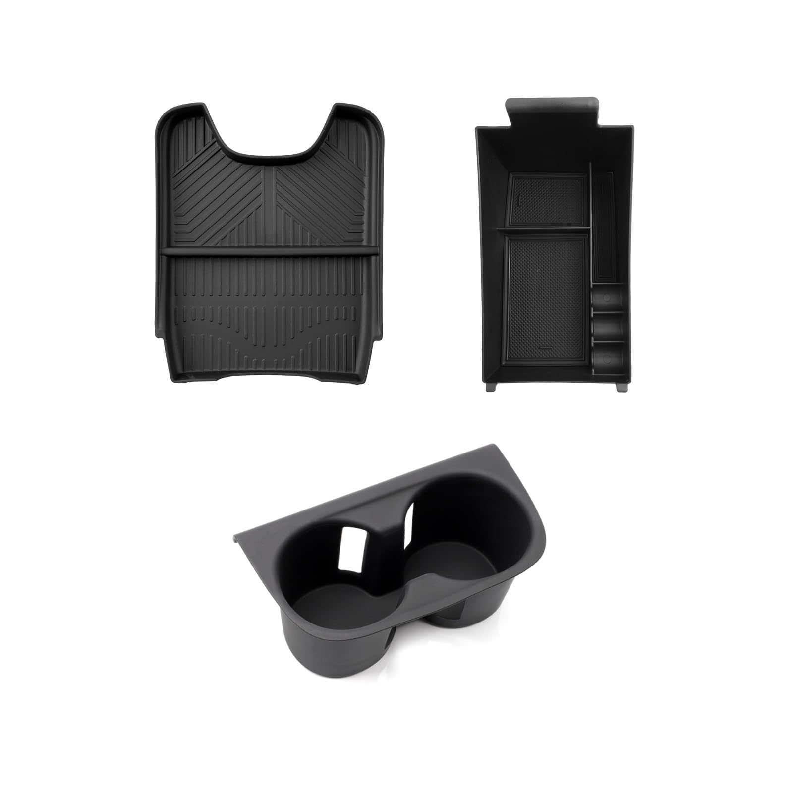 BIBIBO 3Pack for 2026 Honda HRV Center Console Organizer 2026 Honda HRV (LX/Sport/EX-L) Cup Holder & Armrest Organizer Tray +Under Console Tray 2026 HRV Middle Insert Tray 2026 HR-V Accessories