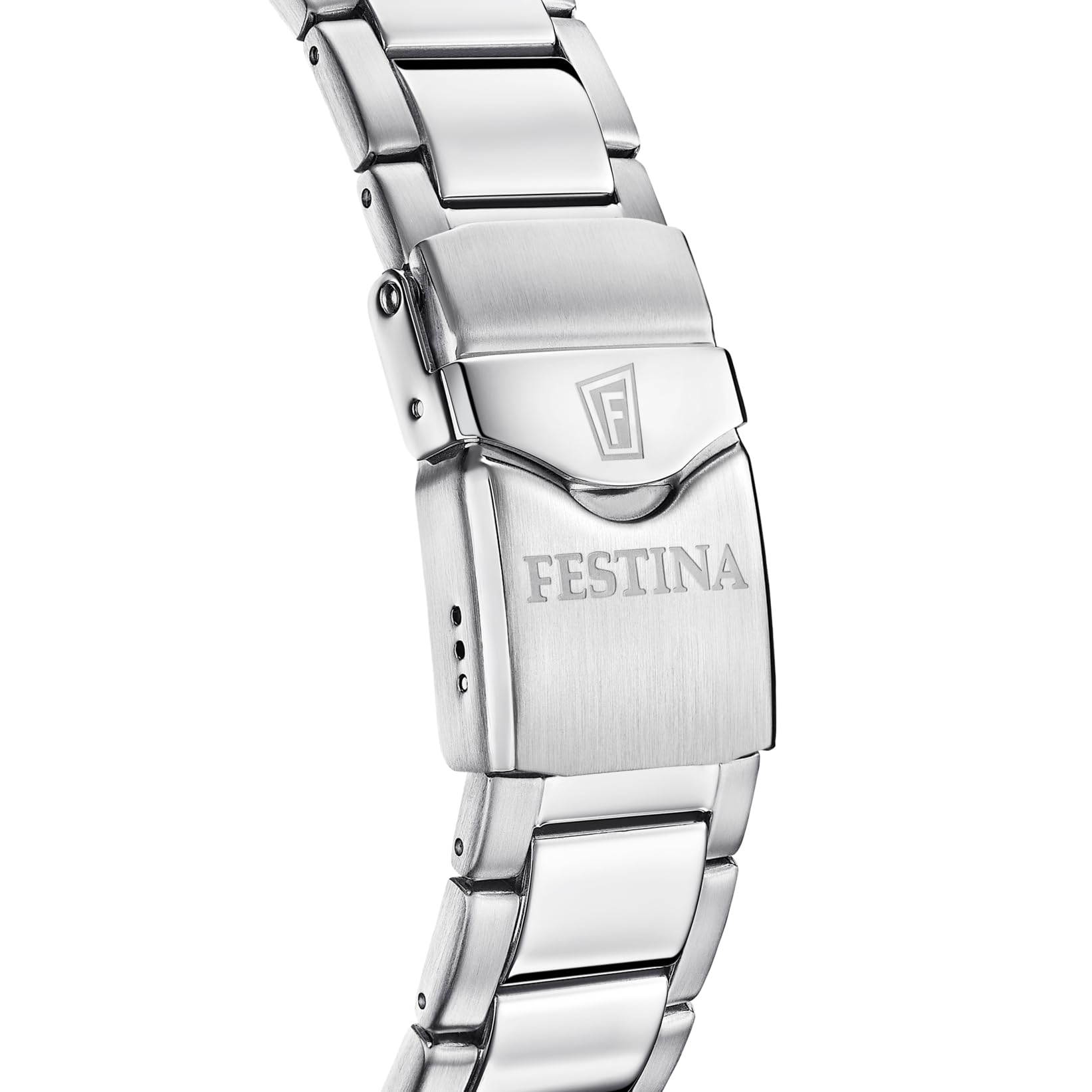 Festina Herren Uhr Analog aus Edelstahl 316L Silber - Quarzwerk - Kalender - Saphirglas mit hoher Widerstandsfähigkeit - Wasserdicht bis 20 ATM F20665/6 The Originals