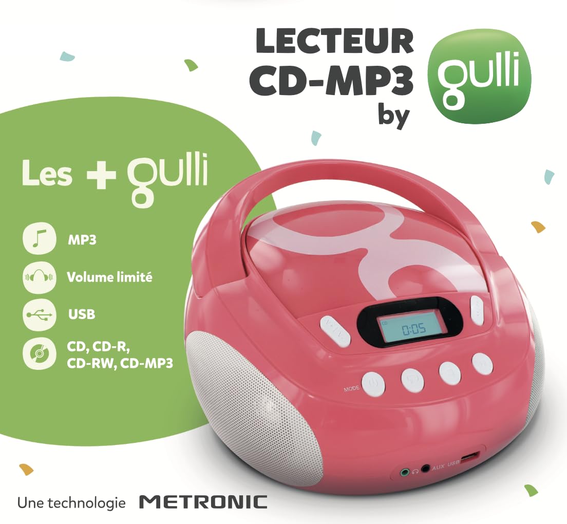 Metronic Gulli przenośne radio/odtwarzacz CD/MP3