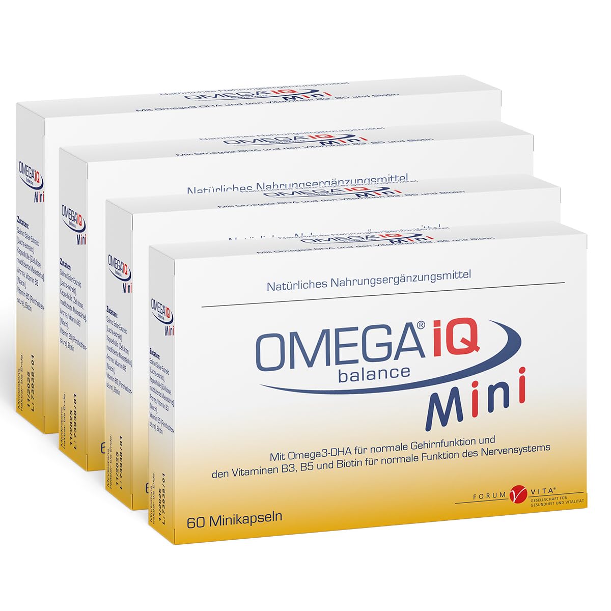 Omega IQ Mini - Omega3 Fettsäuren DHA und EPA in Phospholipid Form bei Stress und Konzentrationsschwäche