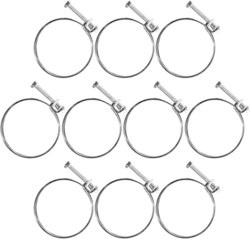 Miniatura 13 de POWERTEC 70216 Abrazadera de manguera de doble alambre de 3 pulgadas con perno, abrazaderas de manguera ajustables para colector de polvo, manguera