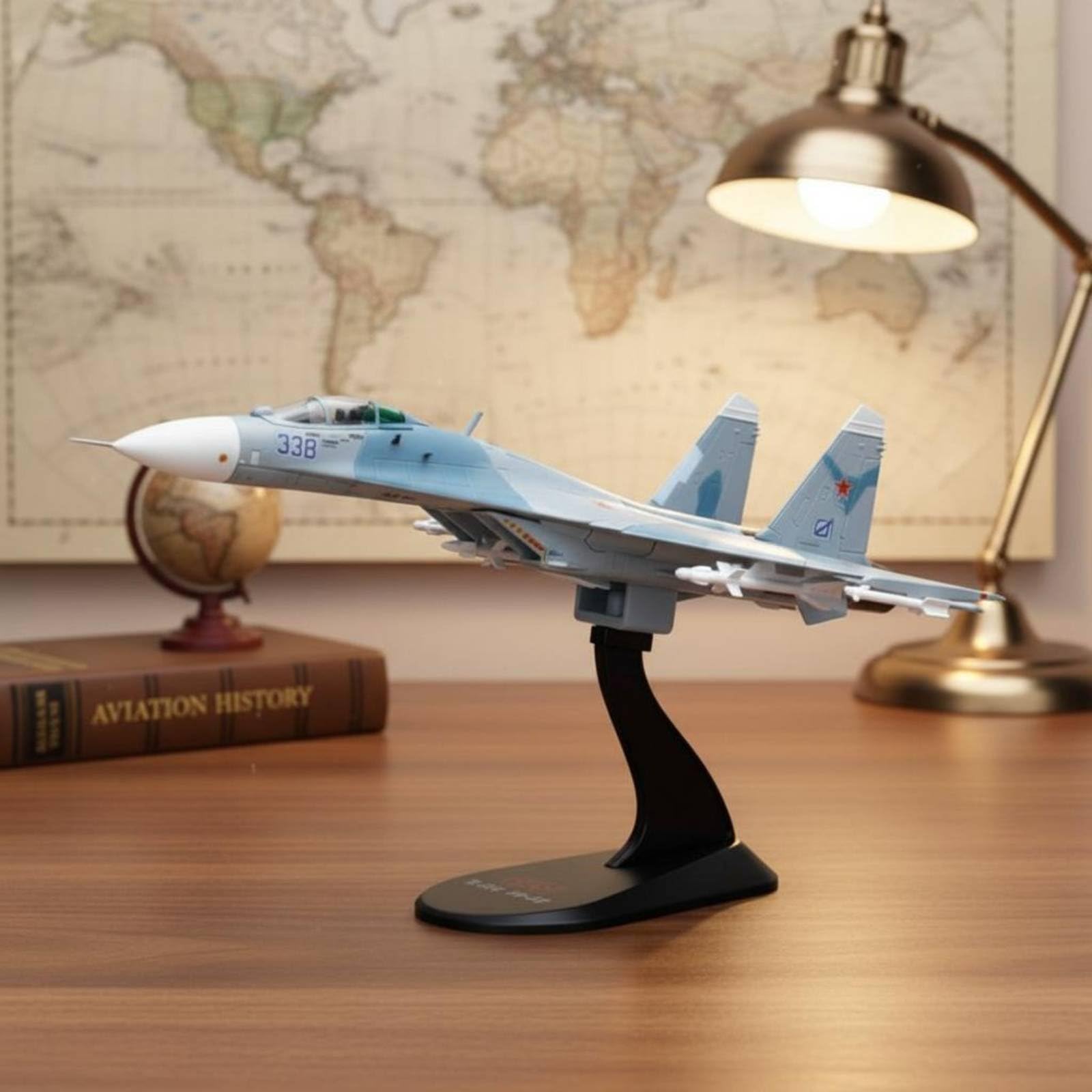 F Fityle Réplica de de Aleación Mig-27 Modelo a Escala Avión en Miniatura Maqueta de Avión Militar Avión de Exhibición Pieza Destacada para Series Temáticas