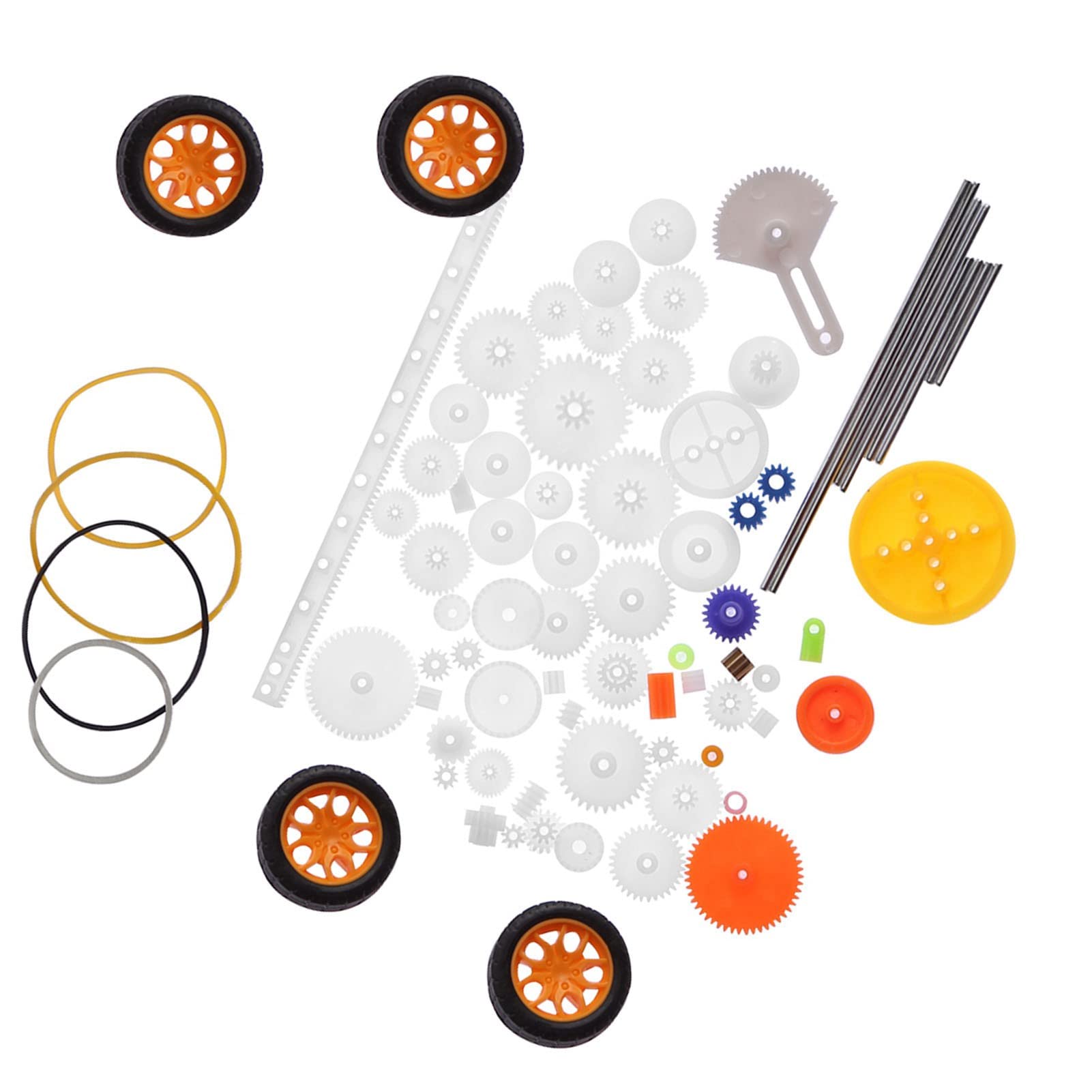 Plastic Gear Set with 78 Piece Accessories - and Portable Gears for Projects