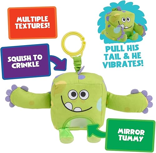 Miniatura 3 de Super Simple WowWee - Monstruos de peluche sensoriales Hugo (verde) con más de 5 características sensoriales (a partir de 0 años)