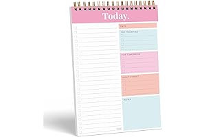 S&O Daily Planner Notepad for Productivity - Essential Task Manager to Achieve...