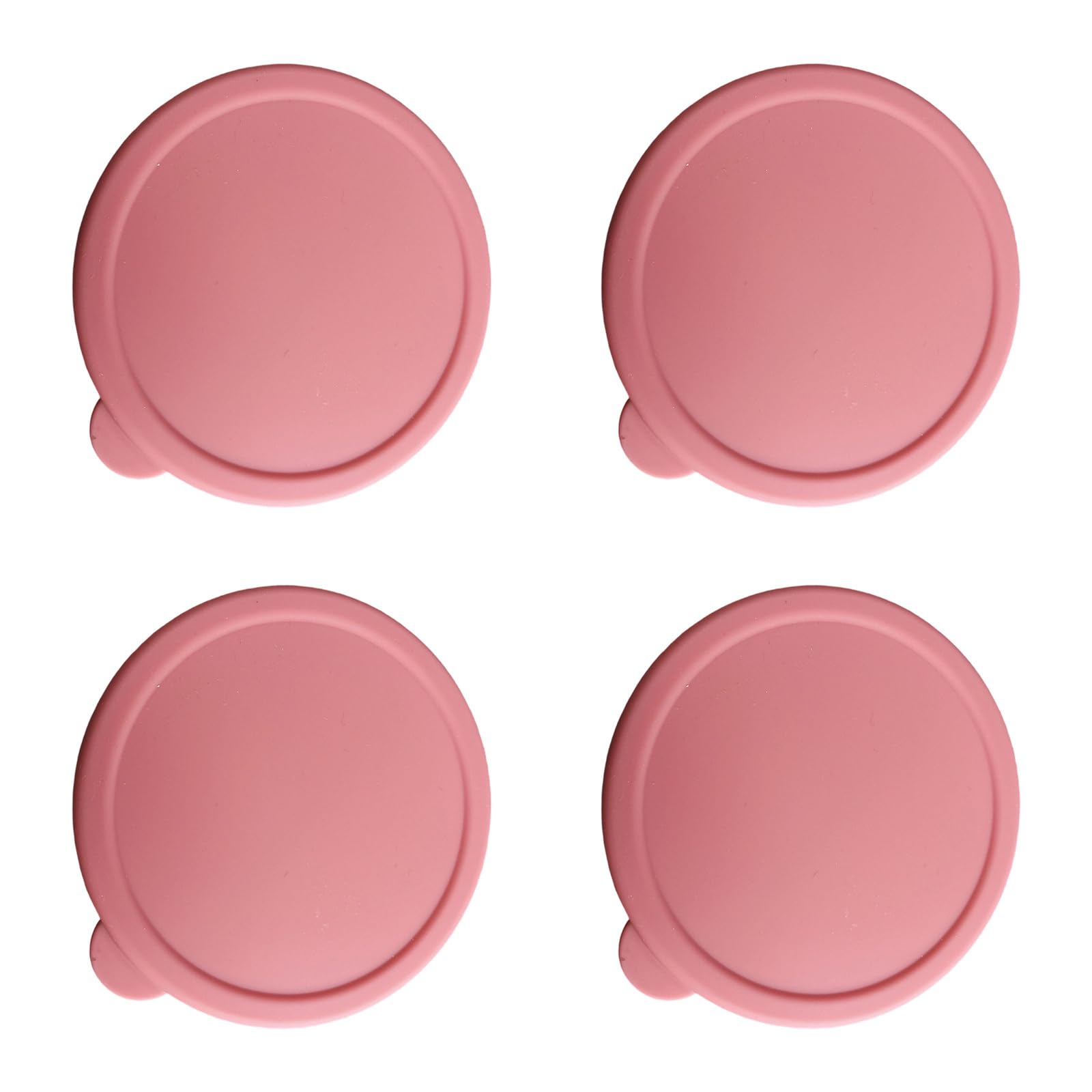 WGBOSMG Multipurpose Silicone Jar Lid 4Pcs Leakproof Glass Dessert Custard Cup Covers for Food Preservations and Organization Dishwasher Safe Can Lid