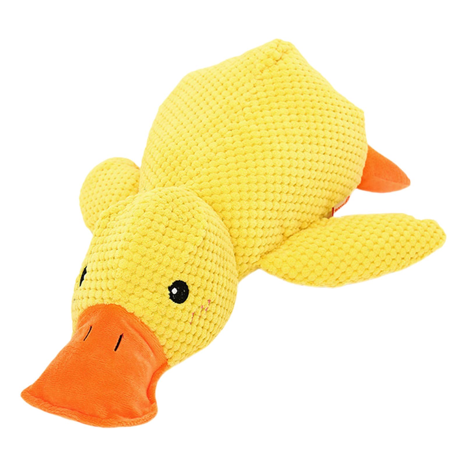 Xinsheinelry Interactive Plush Dog Toy Shape Doll for Aggressive Chewers Plush for Training and Play Yellow Squeaky Dog Toy Chew Resistant
