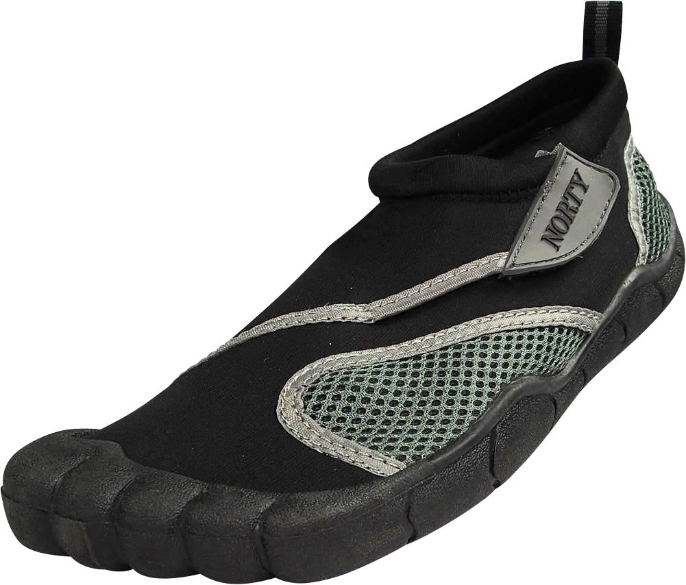 NORTY - Young Mens Skeletoe Aqua Water Shoe, Black 39401-7D(M) US