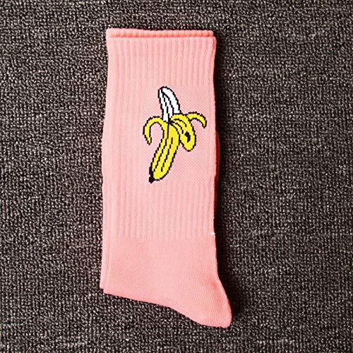 Preisvergleich Produktbild 5 Paar Lustige Frühlingsdruck Socken Cartoon Kaktusfrucht Banane Lächeln Glücklich Baumwolle Harajuku Skating Unisex Socken