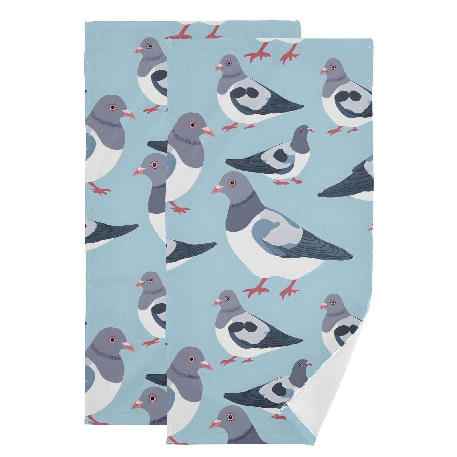 Toallas de mano para baño Pigeon de algodón, toalla de gimnasio decorativa, pack de 2