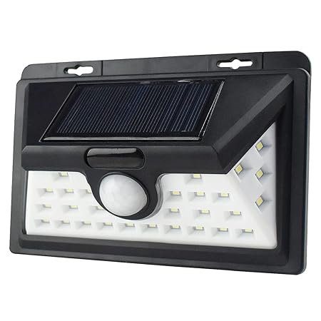 REES52 32 LED Solar Lamp for Home, Outdoor Motion Sensor Solar Led Light Wide Angle Design with 4 LEDs Both Side for Garden, Driveway