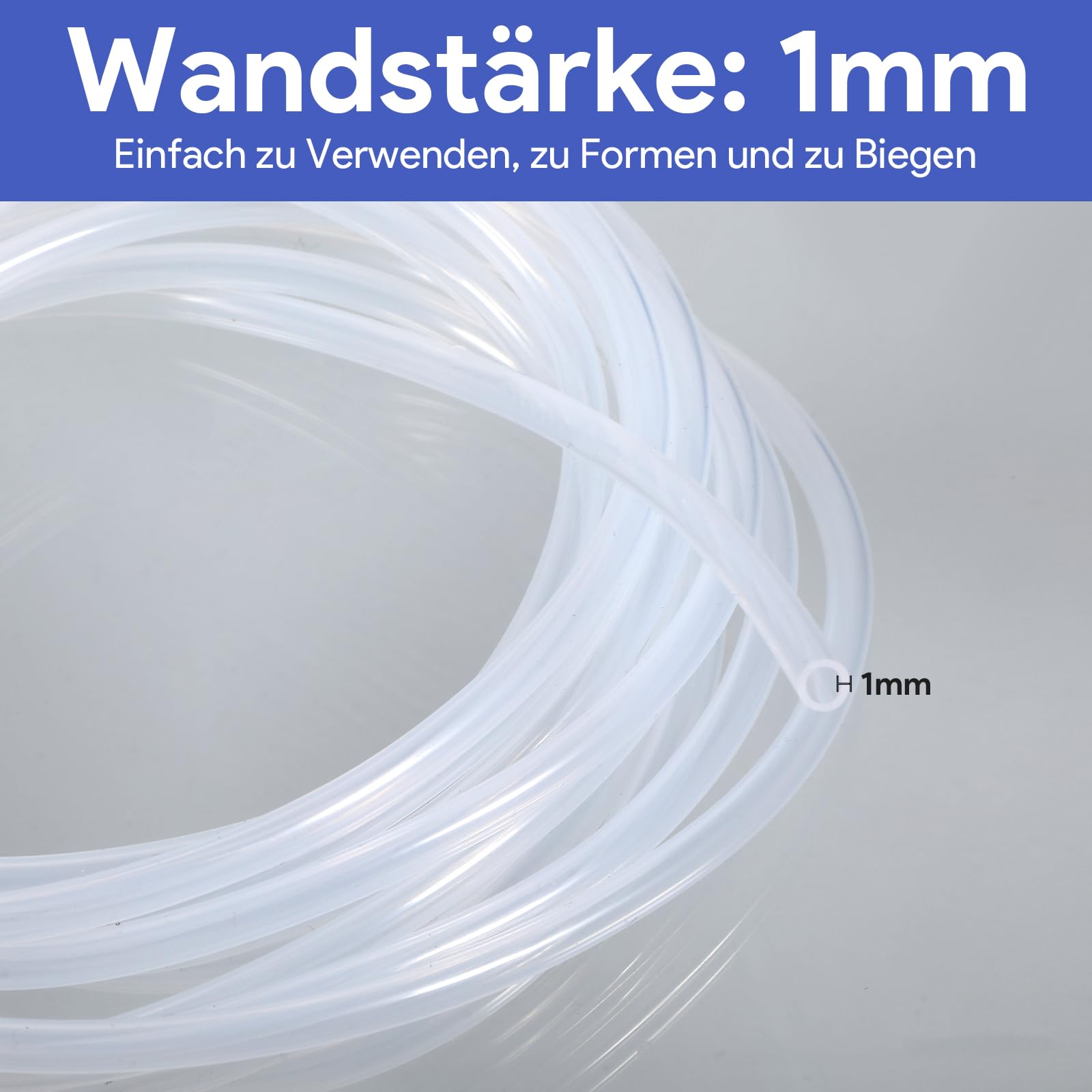 Wąż silikonowy przeznaczony do kontaktu z żywnością, przezroczysty wąż silikonowy, 8 mm x 10 mm, długość 5 m, elastyczny wąż do picia, wąż odpływowy, elastyczny wąż przezroczysty do pompowania