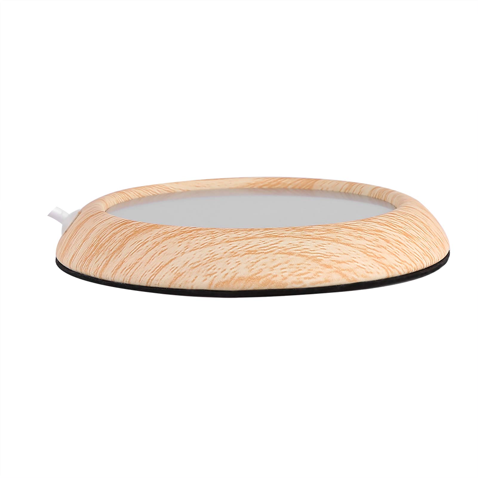 Podgrzewacz do Filiżanek USB Podgrzewacz Ciepła B Lat Podkładka do Herbaty Podgrzewacz do Kawy Podkładka do Herbaty Podgrzewacz do Kawy z Ciemnym Drewnem Podgrzewacz do Kawy (jasne ziarno orzecha włoskiego)