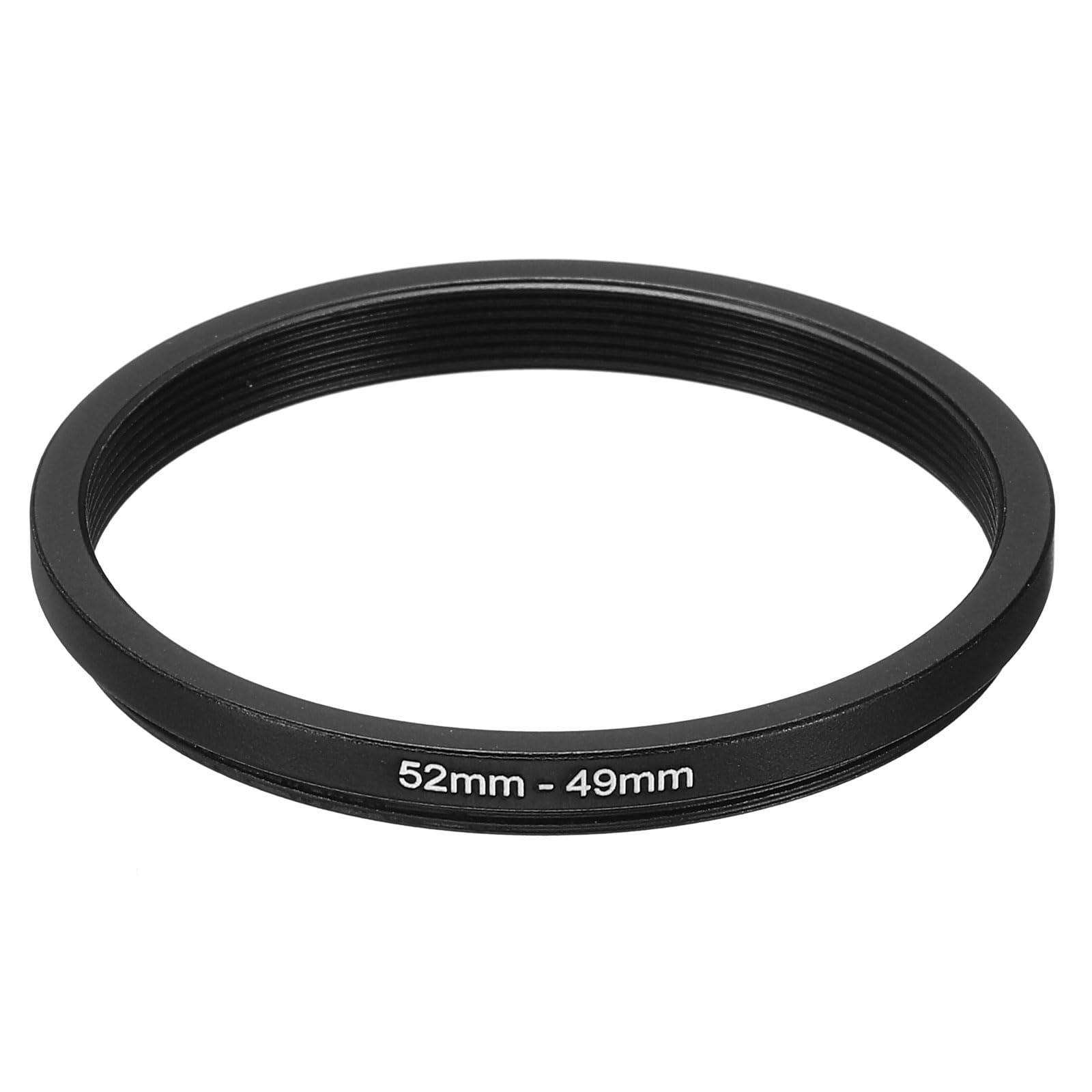 PATIKIL 52mm-49mm Metal Step Down Ring, Camera Lens Filter Adapter Ring Aluminum Filter Adapter Ring for Camera Lenses Hood, Black