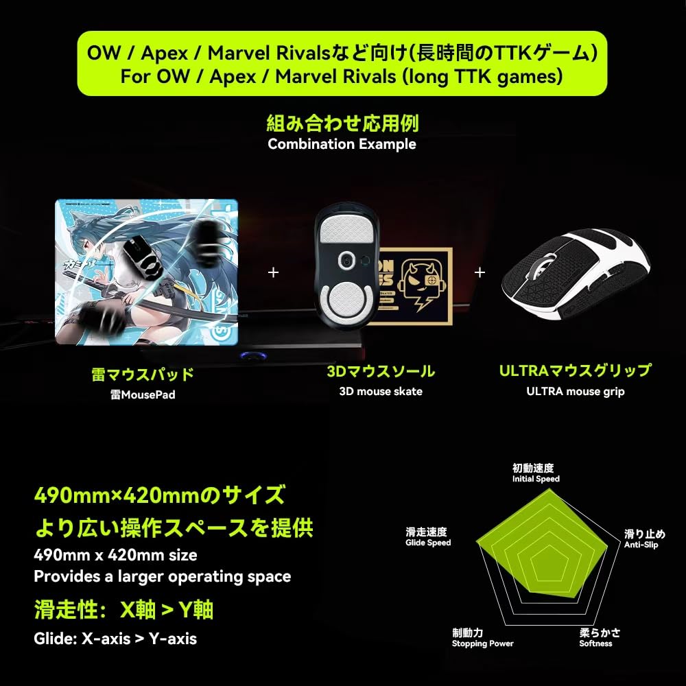Amazon.co.jp: TALONGAMES マウスパッド ゲーミングマウスパッド