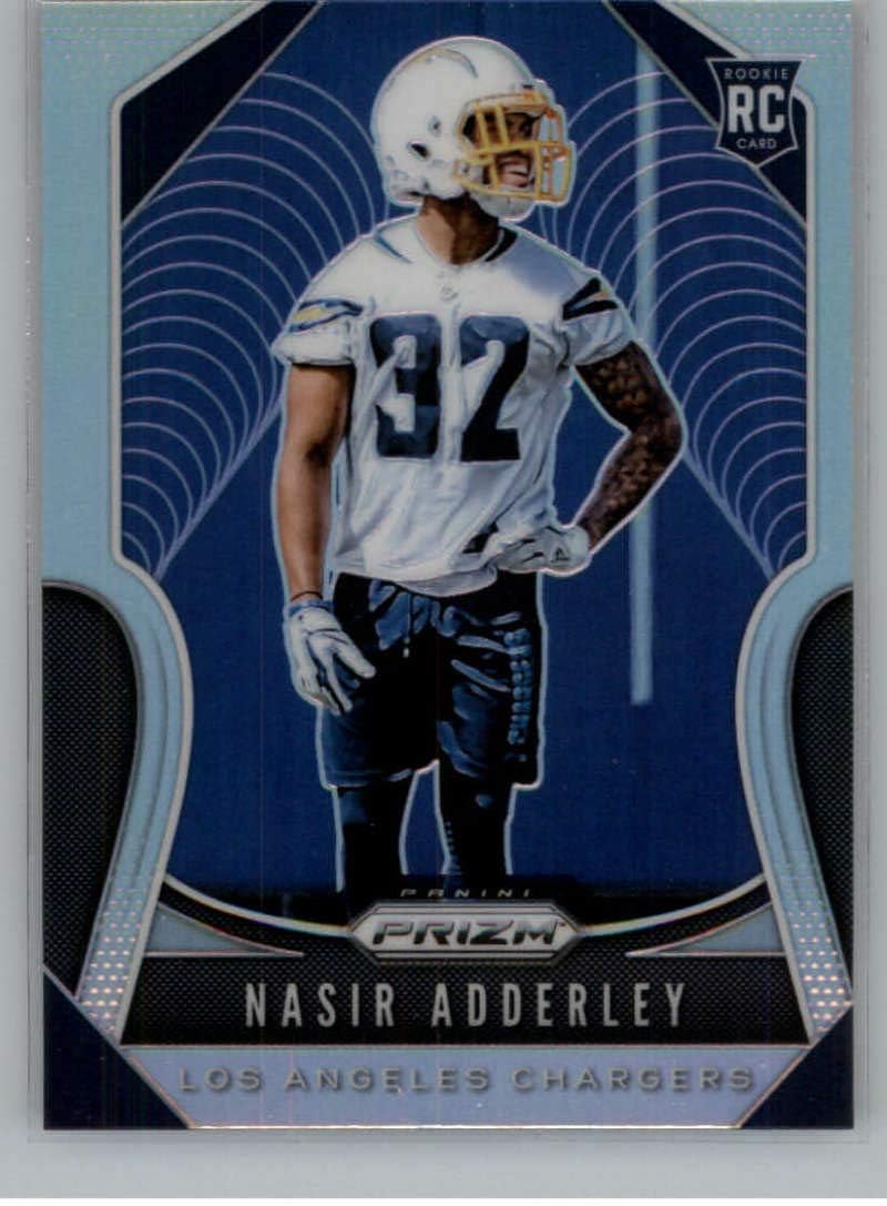 2019 Panini Prizm Silver Prizm #382 Nasir Adderley Los Angeles Chargers Official NFL Trading Card From Panini America in Raw (NM or Better) Condition