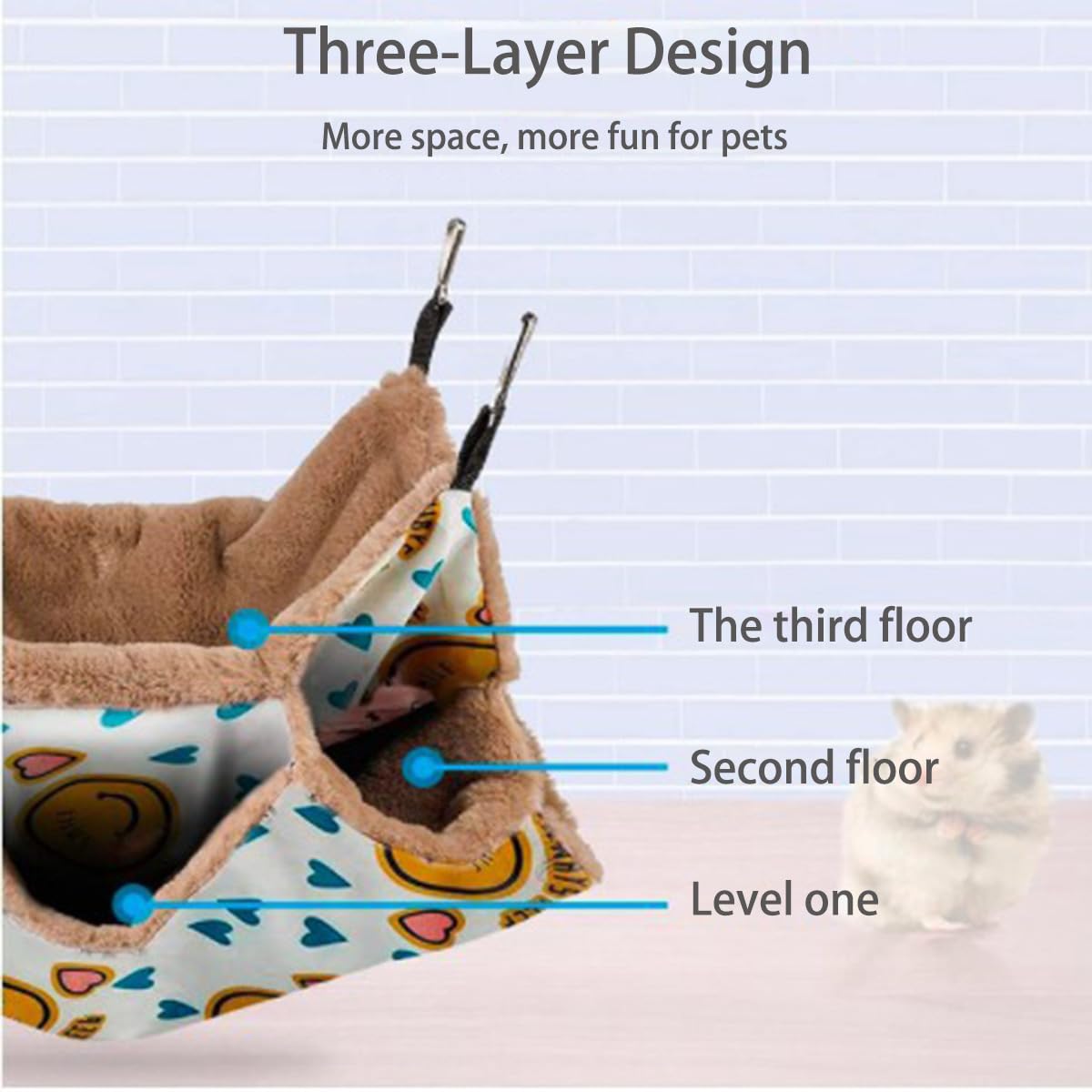 Image result for Adjustable Metal Hook Pet Hammock Set Hedgehog House LeerKing Guinea ...