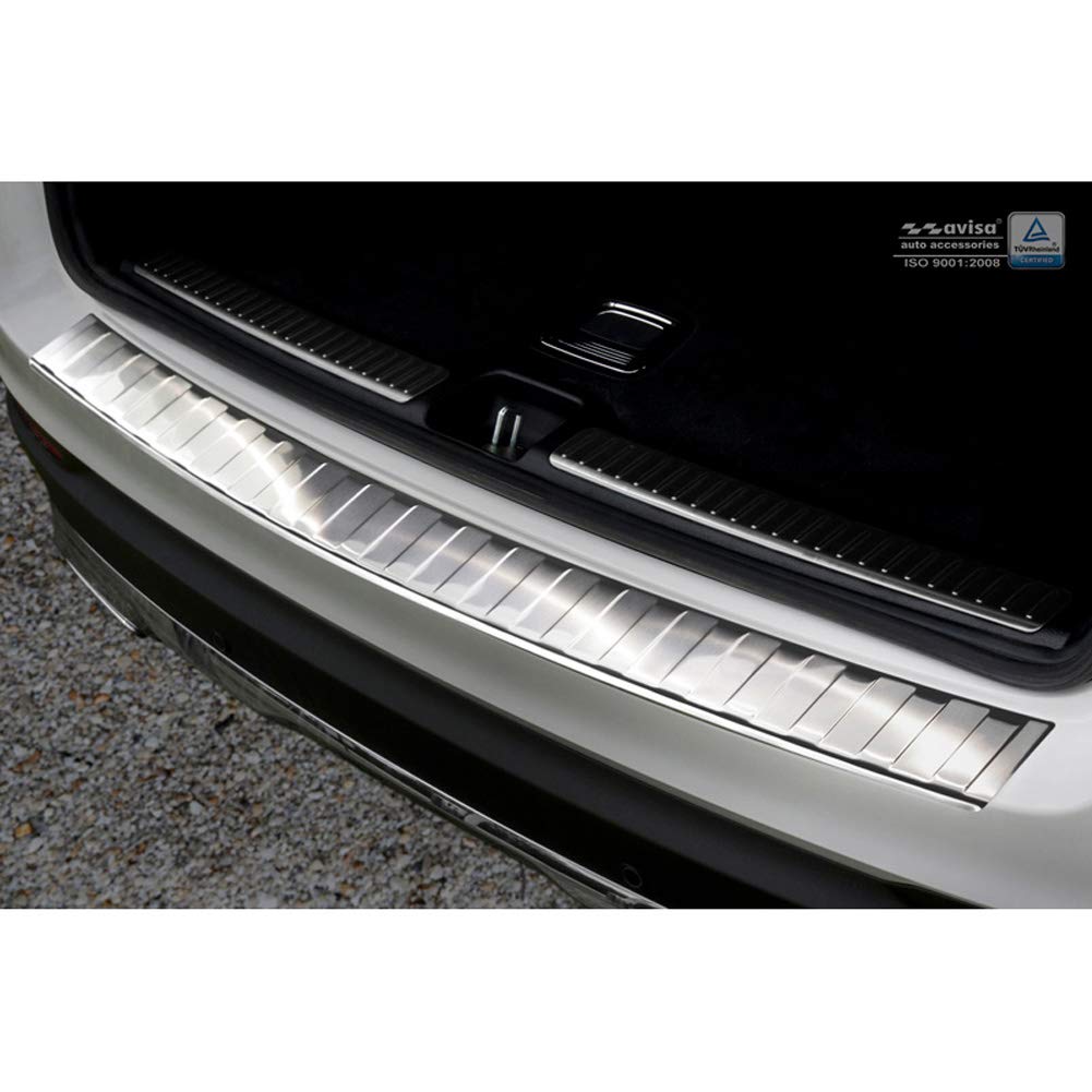 Avisa Protector del Parachoques Trasero Inoxidable Compatible con Mercedes GLC 2015-2019 & FL 2019- 'Ribs'