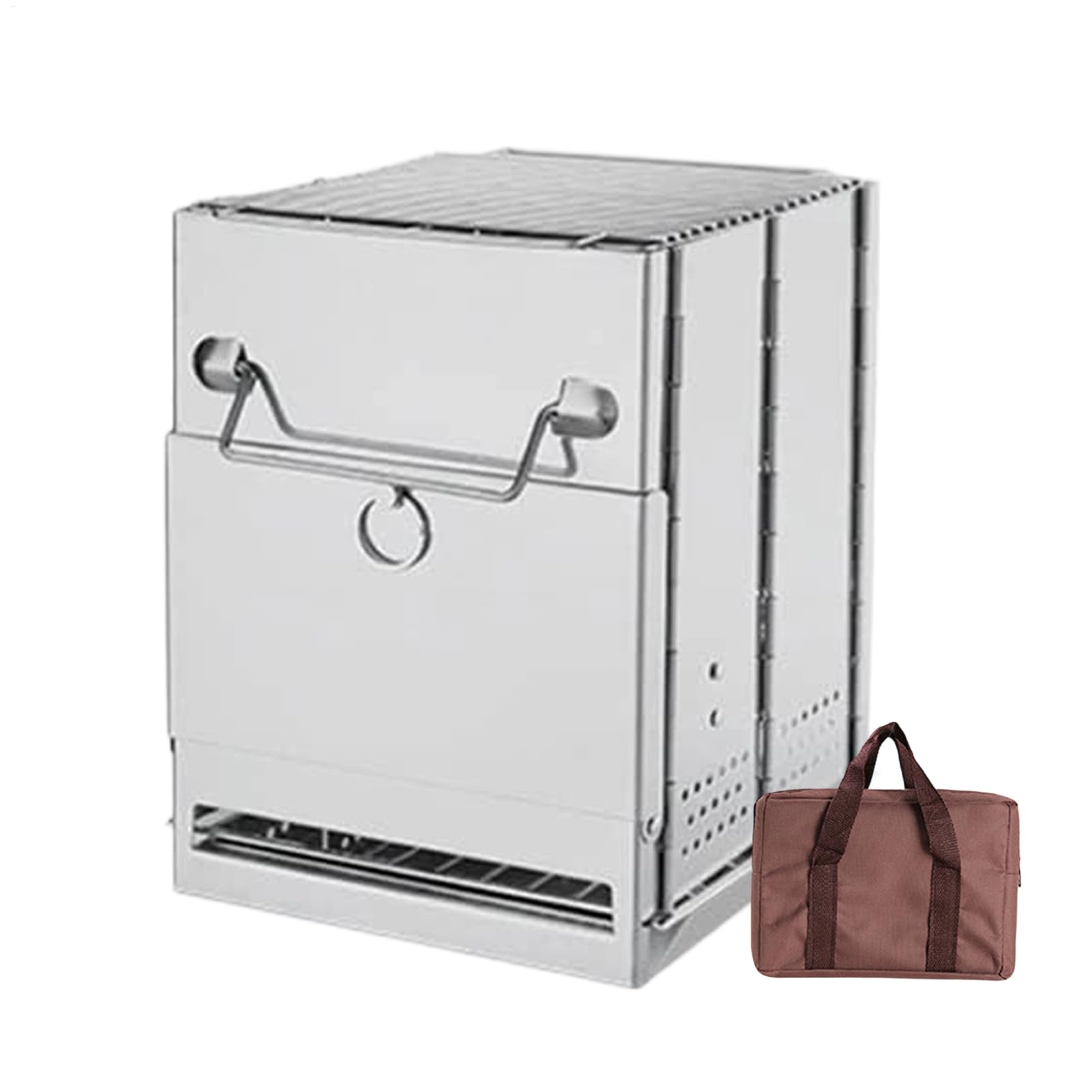 Réchaud de camping portable pliable avec récupérateur de cendres