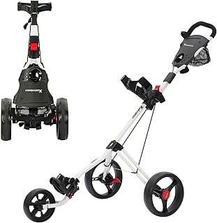 Golf Push Cart Series: 2-Wheel, 3-Wheel,& 360° Swivel Front Wheel