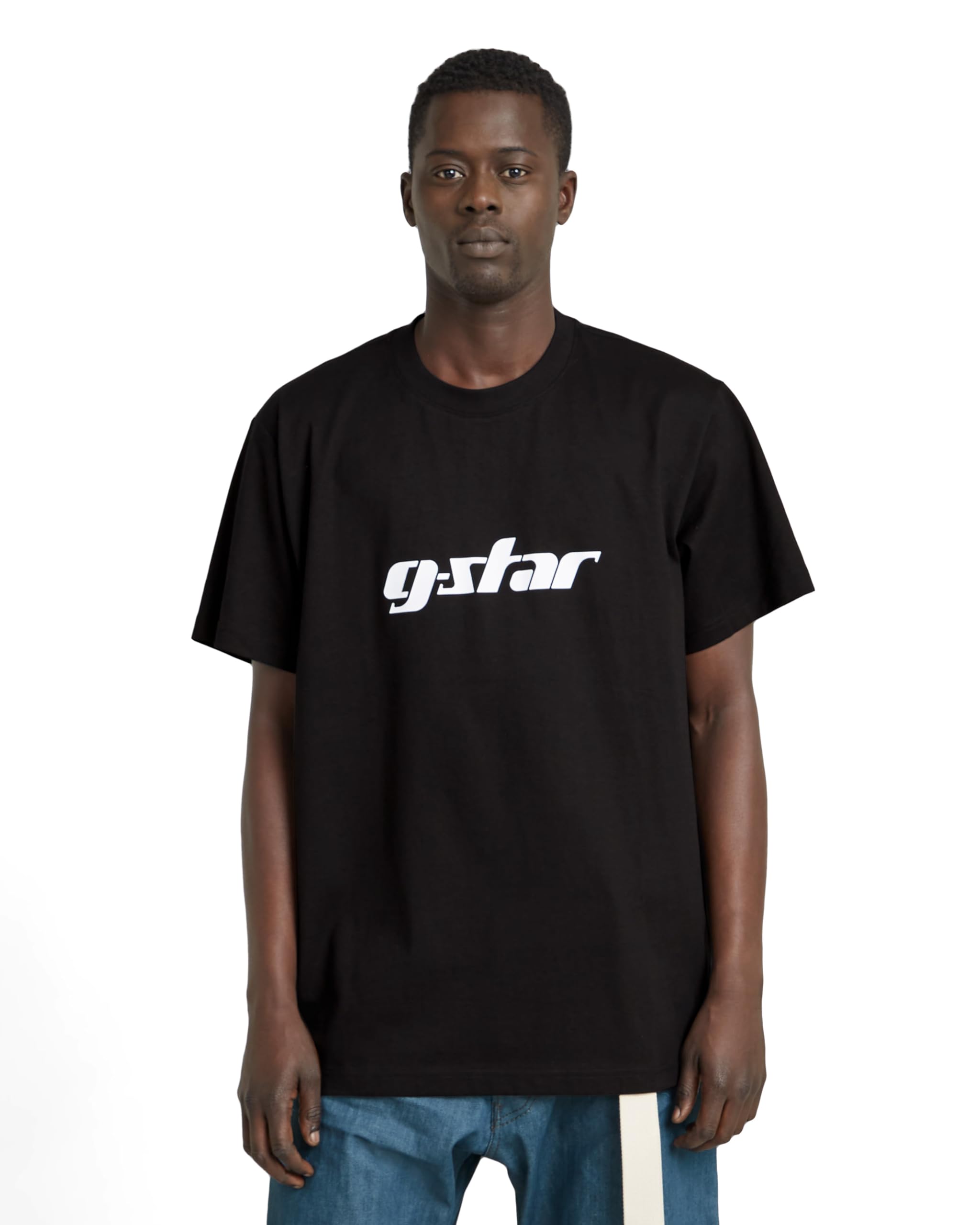 G-Star RAW Men's Graphic Script Loose T-Shirt, Black (Dk Black D25683-c336-6484), M