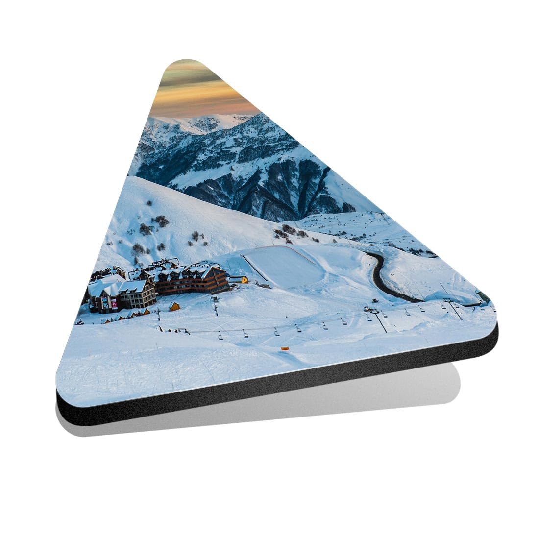 1x Triangle MDF Magnet 6cm - Caucasus Mountains Georgia Gudauri - Fridge Locker Office Whiteboard Toolbox #50475