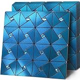 HomeyMosaic Backsplash Metal Tile Peel and Stick on Kitchen Bathroom Fireplace Laundry Windmill Glas