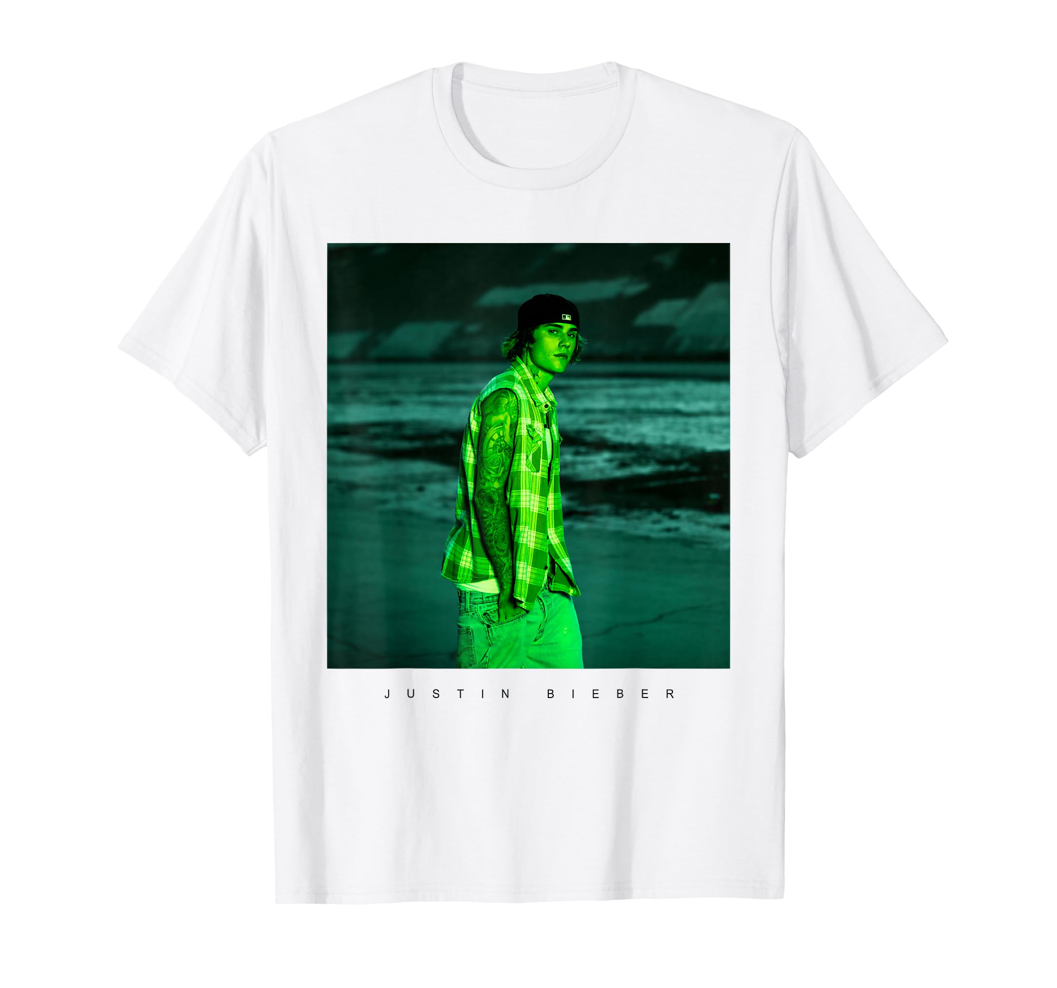 Official Justin Bieber Photo White T-Shirt