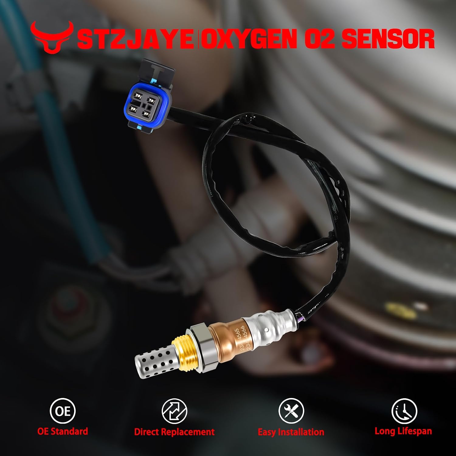 4Pcs Oxygen O2 Sensor 234-4565 234-4566, Automotive Replacement 02 Sensors Upstream Downstream Compatible with Chevrolet/Chevy Traverse 2012 2013 2014 2015, for GMC/Buick/Enclave V6 3.6L