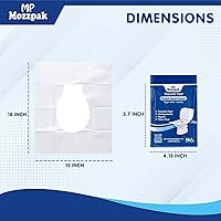 MP MOZZPAK XL Flushable Disposable Toilet Seat Covers (60 Pack) - 100% Biodegradable for Kids Potty Training, Adults, Travel, Camping