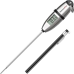 ThermoPro TP02S Digital Food Thermometer for Cooking Bread Baking Sourdough Liquids, Meat Thermometer Digital with Super Long Probe for Grill Kitchen BBQ Oil Milk Yogurt Candy Making Accessory