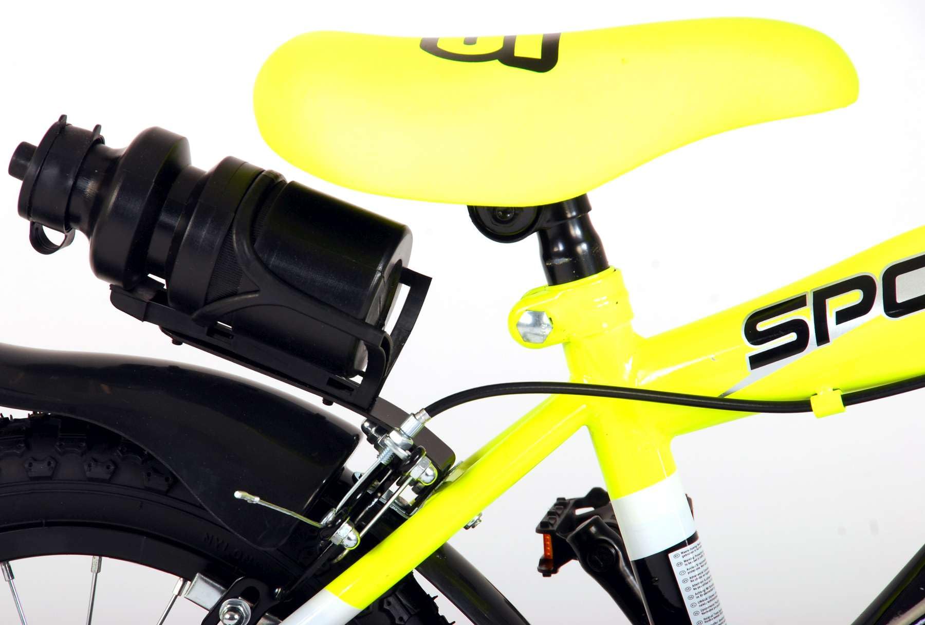volare Bicicletta da Bambino da 14 Pollici Modello Sportivo con Movimento cenrale e sterzo a Sfera, Giallo e Nero