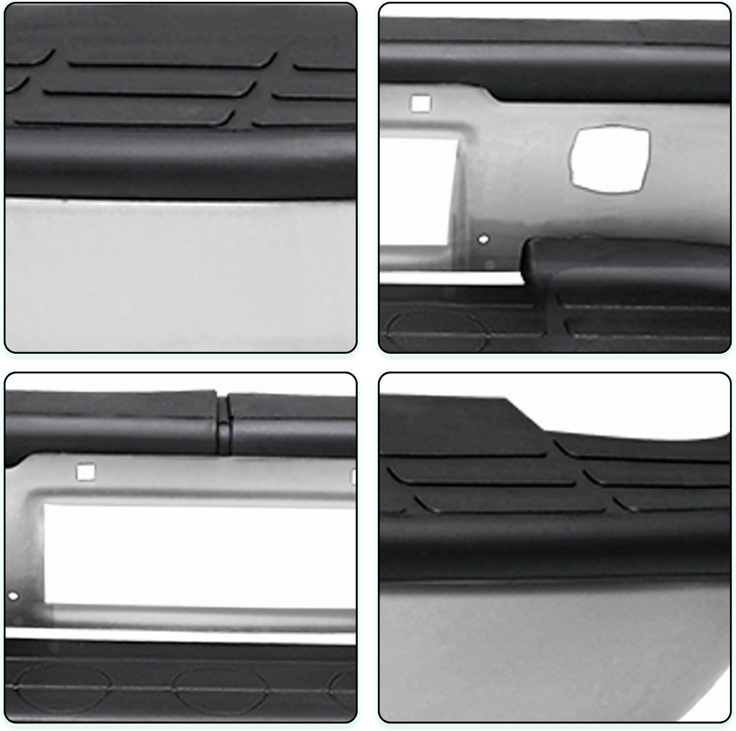 TUSDAR Rear Bumper Compatible with 1999-2006 Chevy Silverado GMC Sierra 1500 2500/2007 1500 Classic Fleetside/Styleside Bed Complete Kits Back Bumper GM1103122