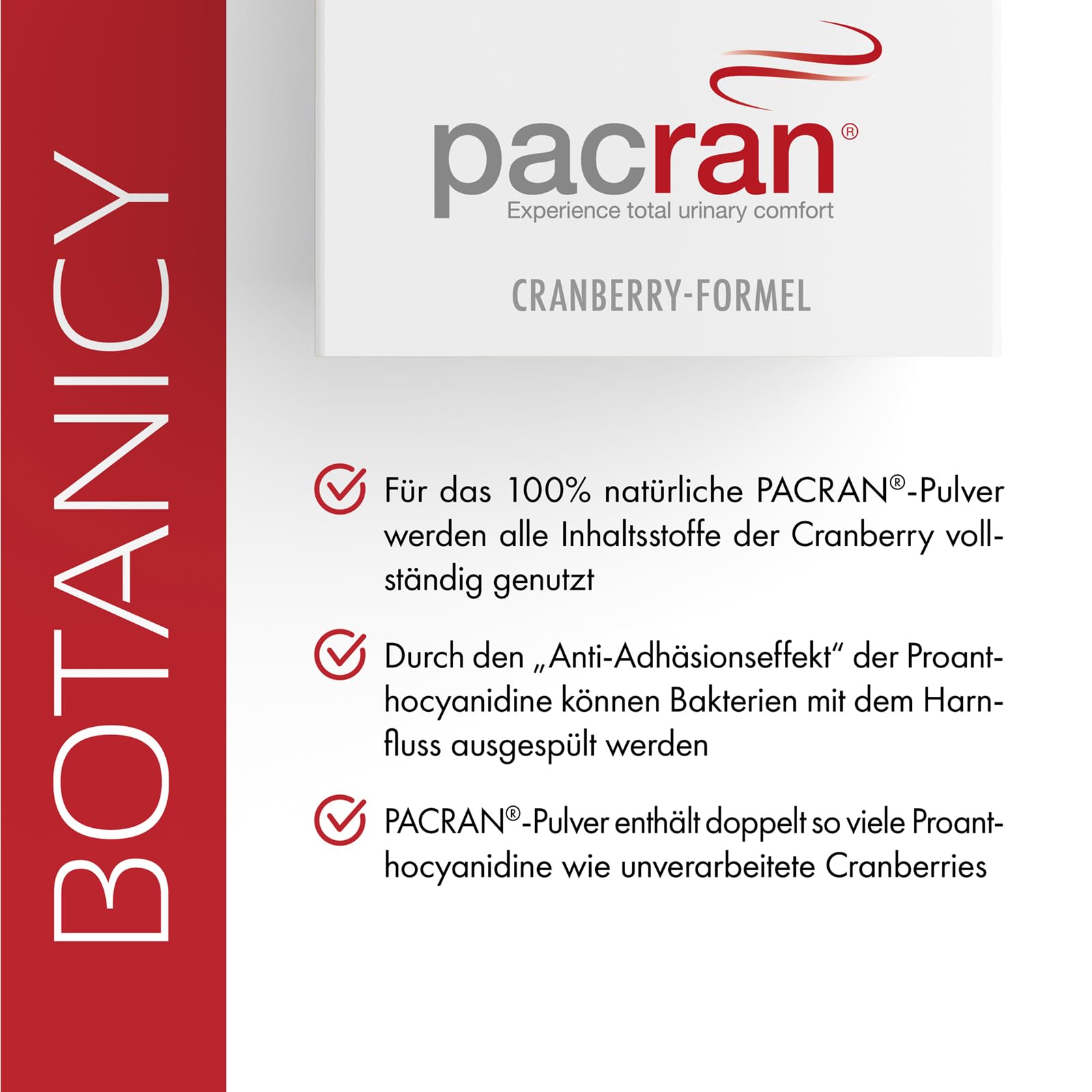 BOTANICY Cranberry + D-Mannose - 180 Tabletten - Unterstützt Blase & Harnwege - PACRAN® Cranberry-Pulver, Vitamin C und D3, Kürbissamen & Löwenzahnwurzel Extrakt