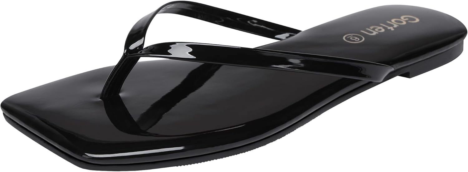 Flip Flops for Women Comfortable Square Toe Casual Beach Sandals Summer Outdoor and Everyday Wear